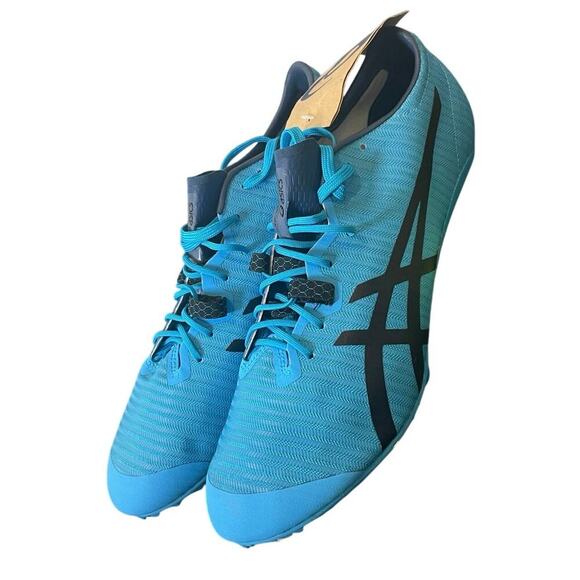 ASICS SONICSPRINTSHOES TRACK FIELD SPIKES ElLITE 2 MEN SZ 12 DIGITAL AQUA BLUE - Picture 5 of 16
